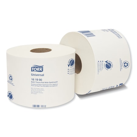 Tork Tork OptiCore Mid-size Toilet Paper Roll White T11, Universal, 2-ply, 36 x 865 sheets, 161990, PK36 161990